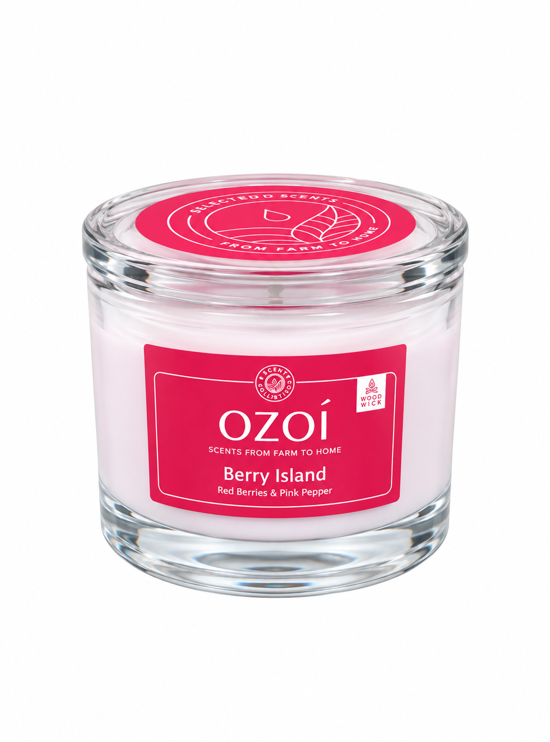 OZOI - Berry Island Duftkerze mit Holzdocht Klein