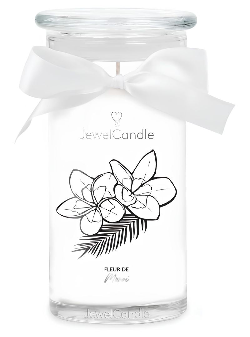 Juwelkerze Fleur De Monoi mit Ring silber