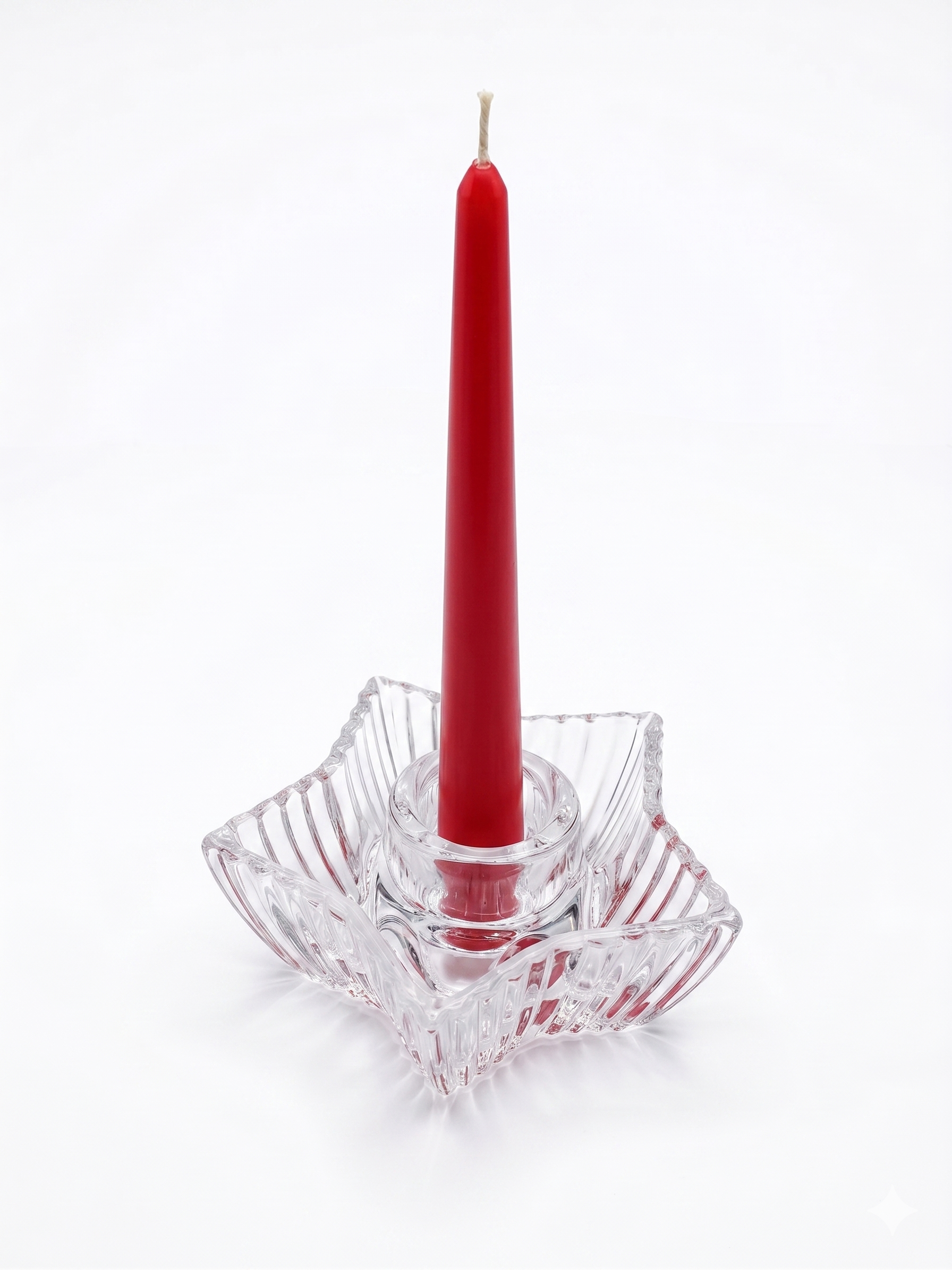 JuwelKerze Glas Stabkerzenhalter in Sternform