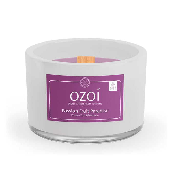 OZOI - Passion Fruit Paradise Duftkerze mit Holzdocht Klein