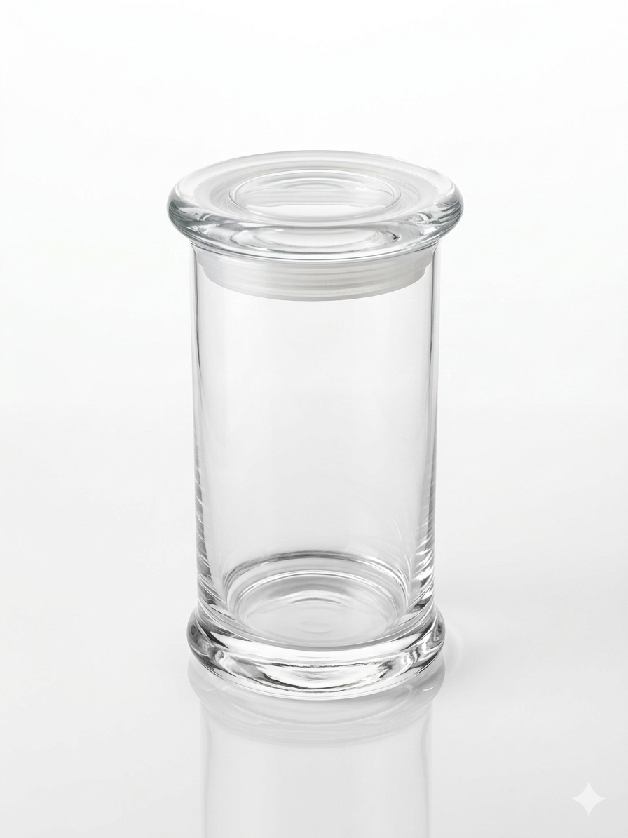 Kerzenglas mit Glasdeckel für JuwelKerzen – Set