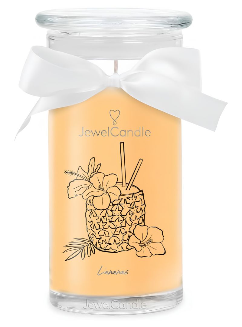 Juwelkerze L'Ananas mit Halskette silber