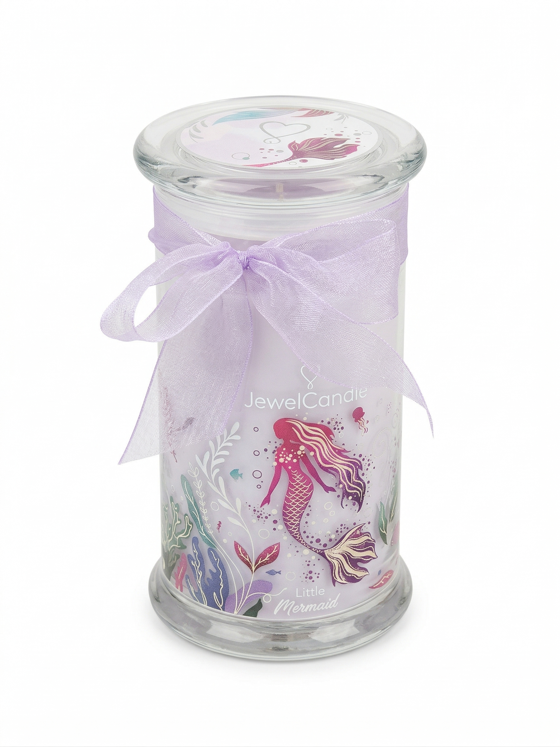 Juwelkerze Little Mermaid mit Ring silber