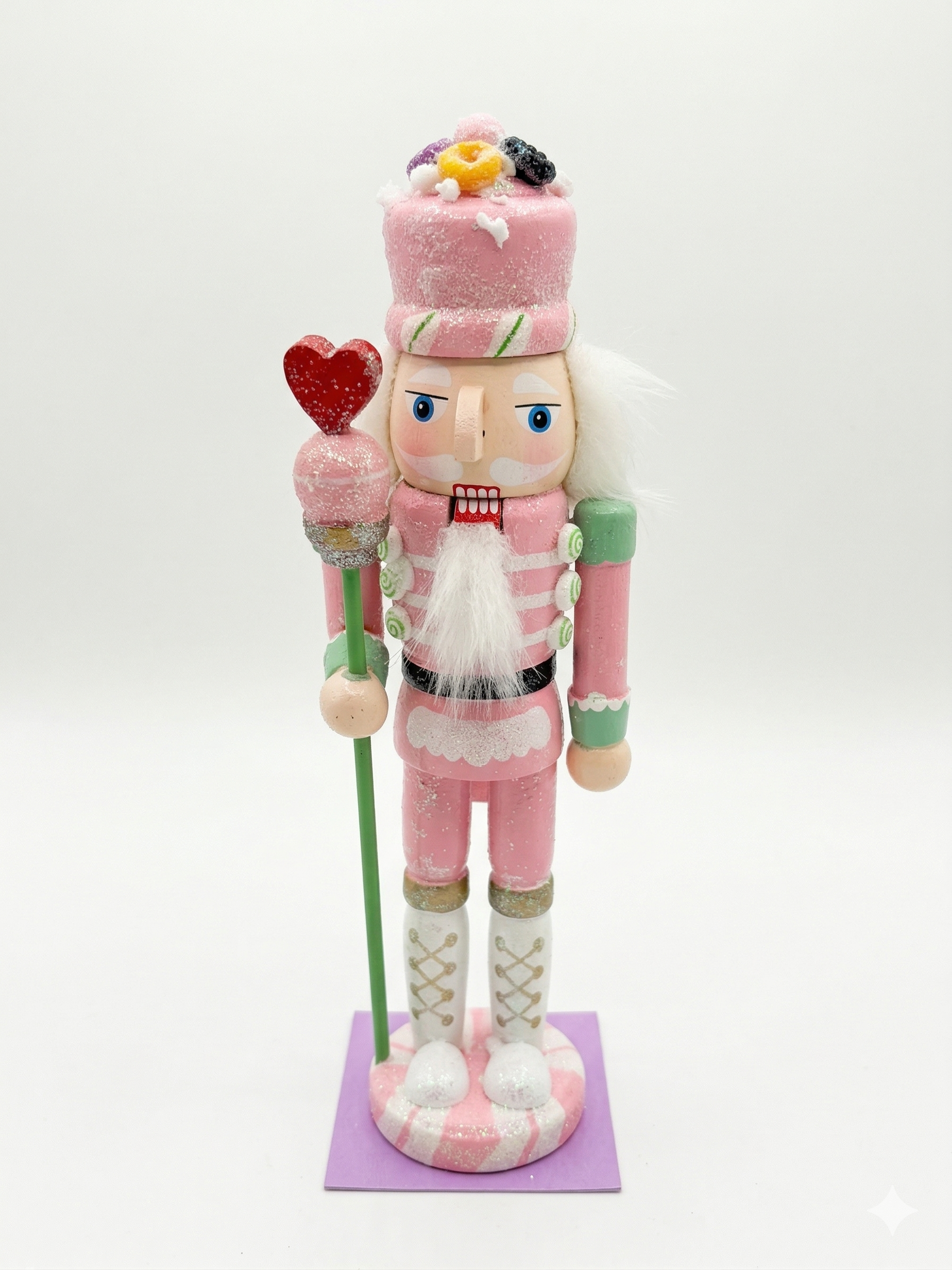 Juwelkerze Nussknacker(Rosa) – Stilvolle Weihnachtsdeko Figur