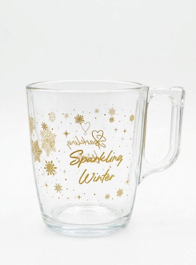 Juwelkerze Sparkling Winter Glastasse 250ml