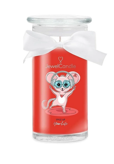 Juwelkerze Spice Up your life mit Ring silber