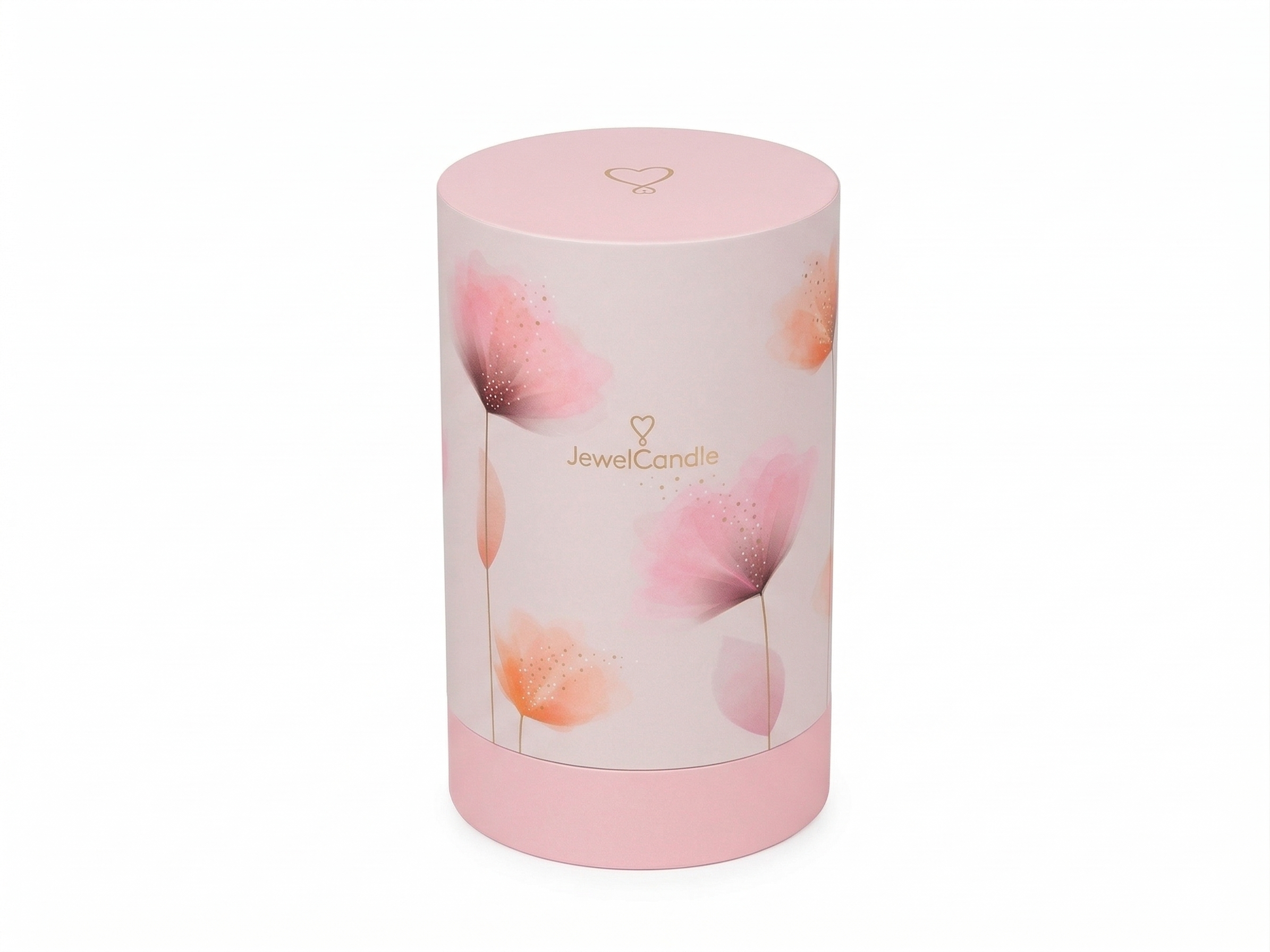 Geschenkverpackung rund für Juwelkerze "Flowers"