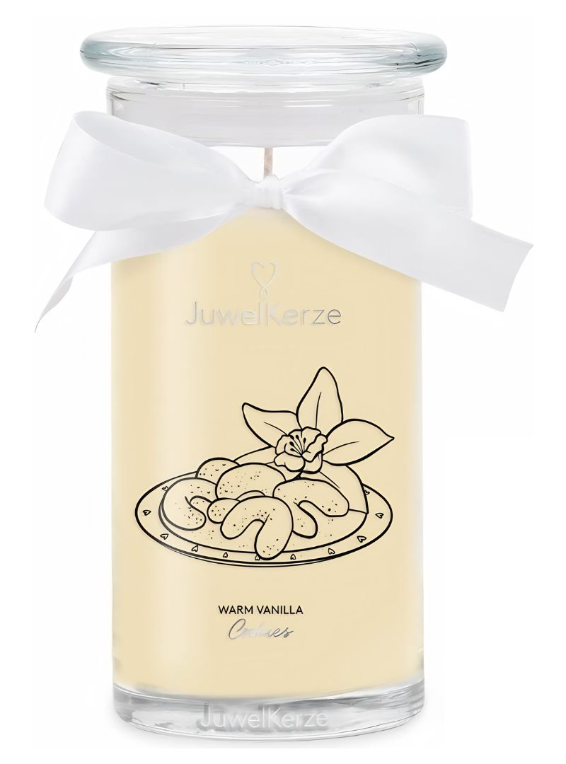 Juwelkerze Warm Vanilla Cookies mit Ohrringe silber