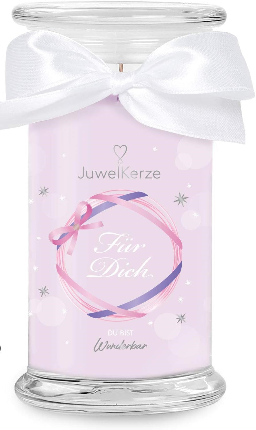 Juwelkerze "Für Dich" mit Armband silber
