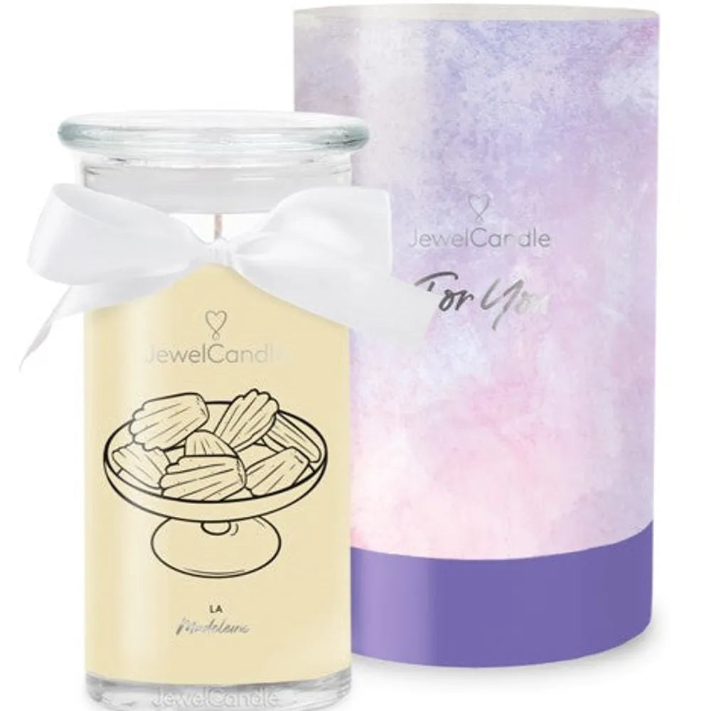 Juwelkerze La Madeleine mit Geschenkverpackung mit Halskette silber