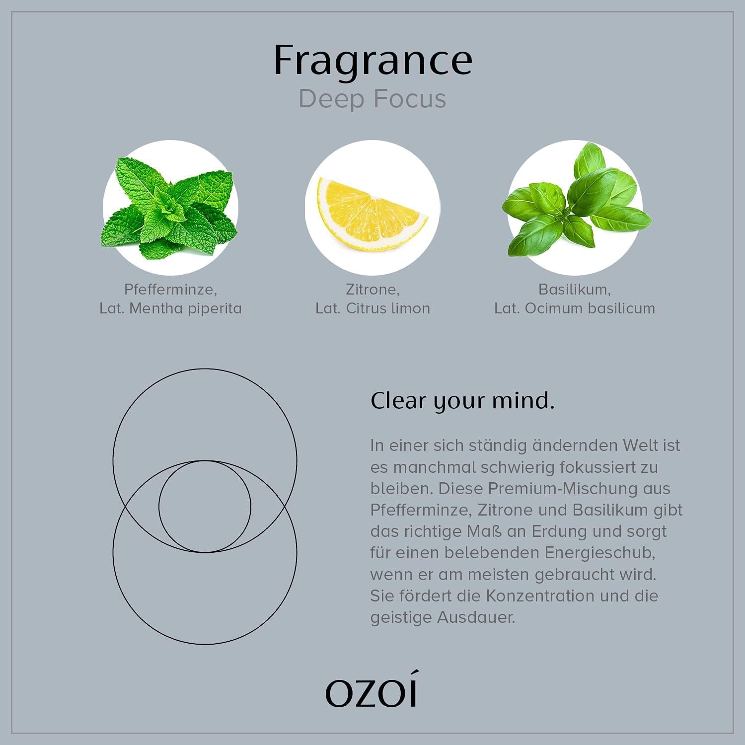 OZOI - Deep Focus Aromatherapie Kerze Mittel