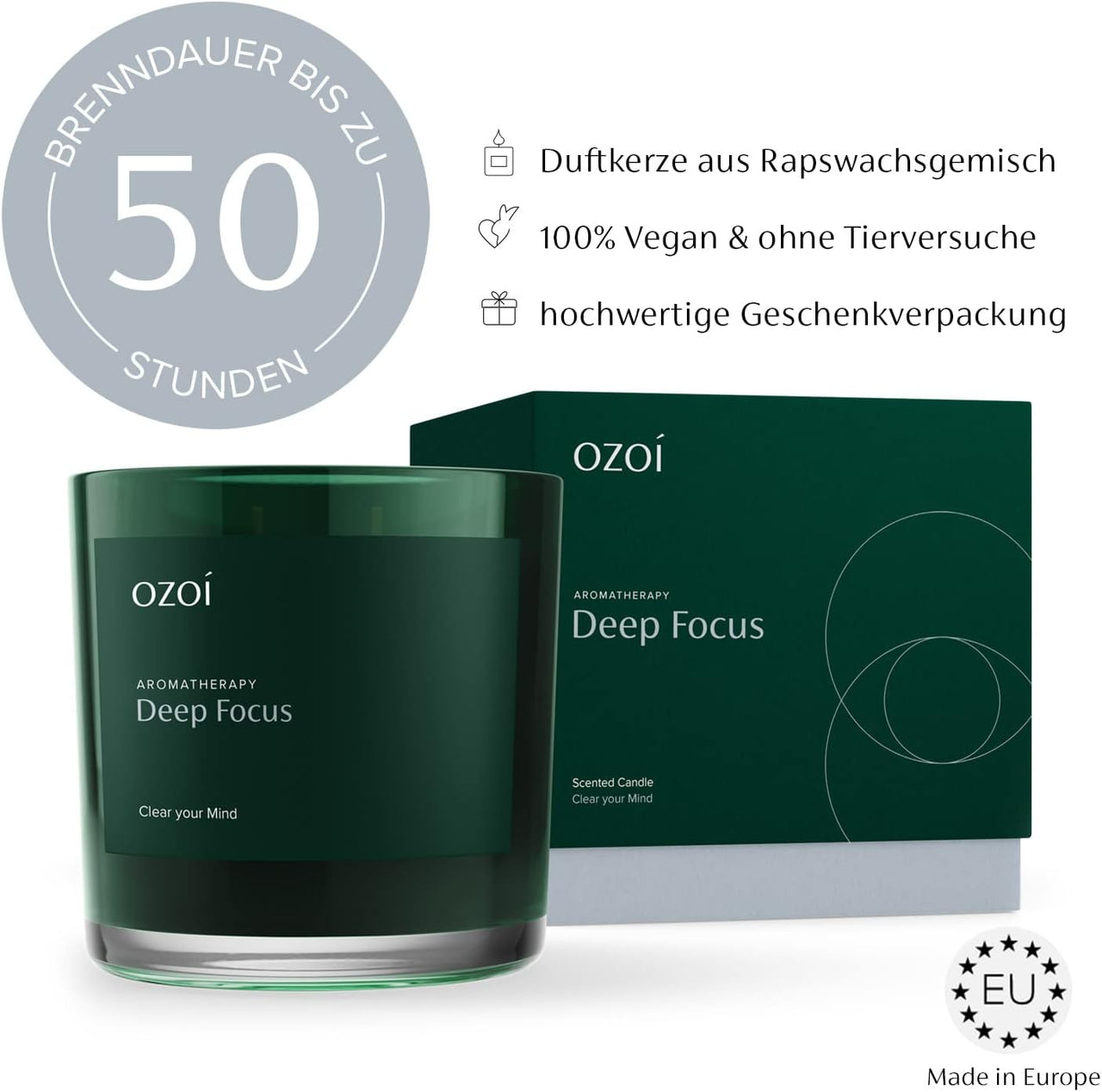 OZOI - Deep Focus Aromatherapie Kerze Mittel