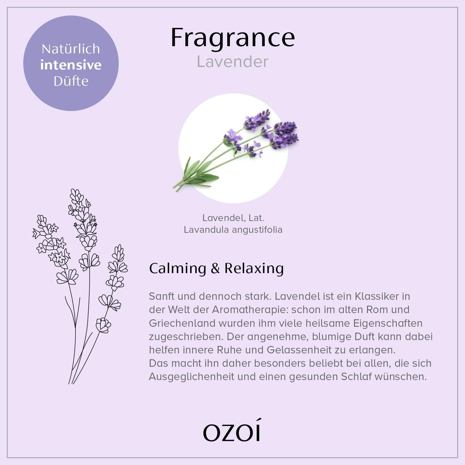 OZOI - Lavender Aromatherapie Kerze Mittel