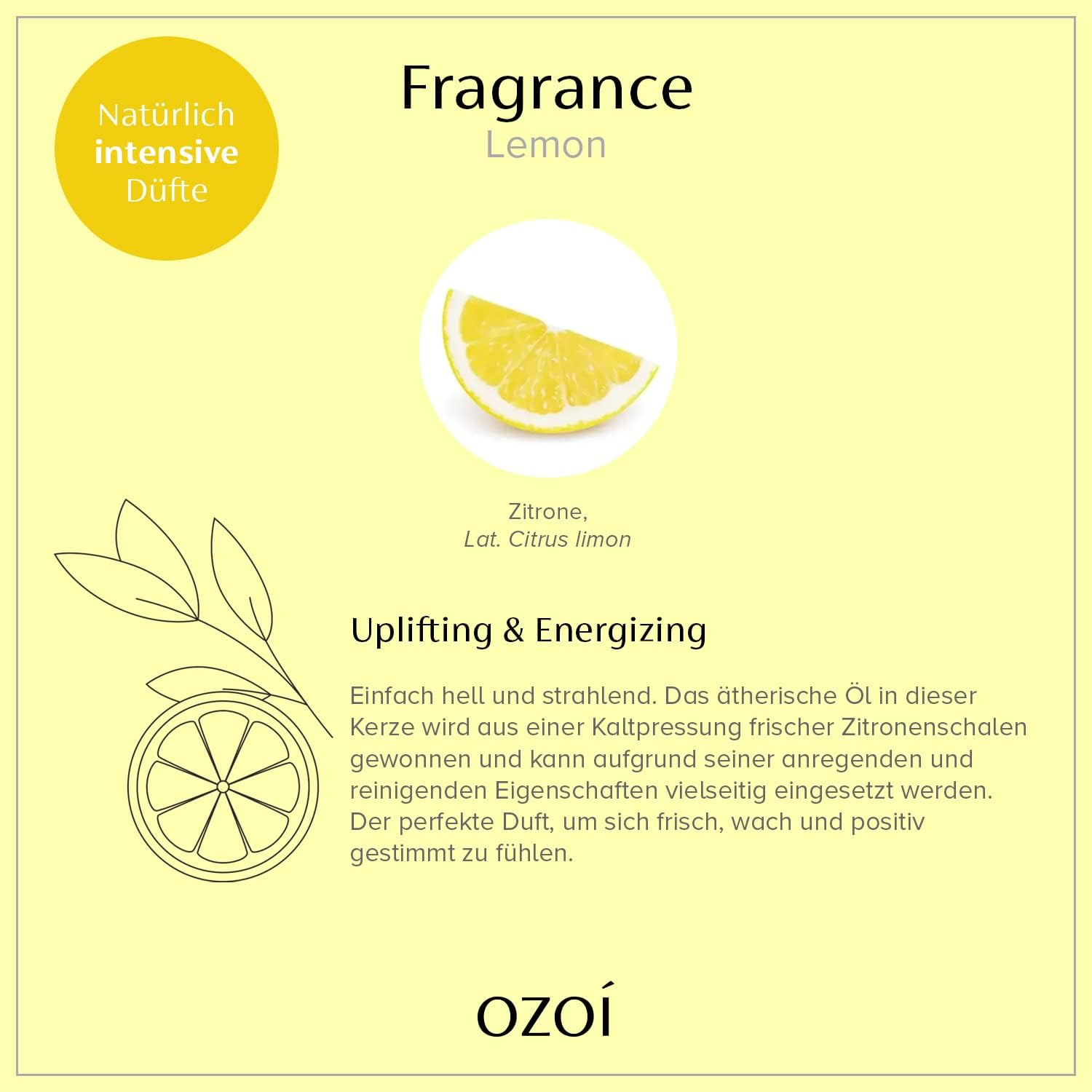 OZOI - Lemon Aromatherapie Kerze Mittel