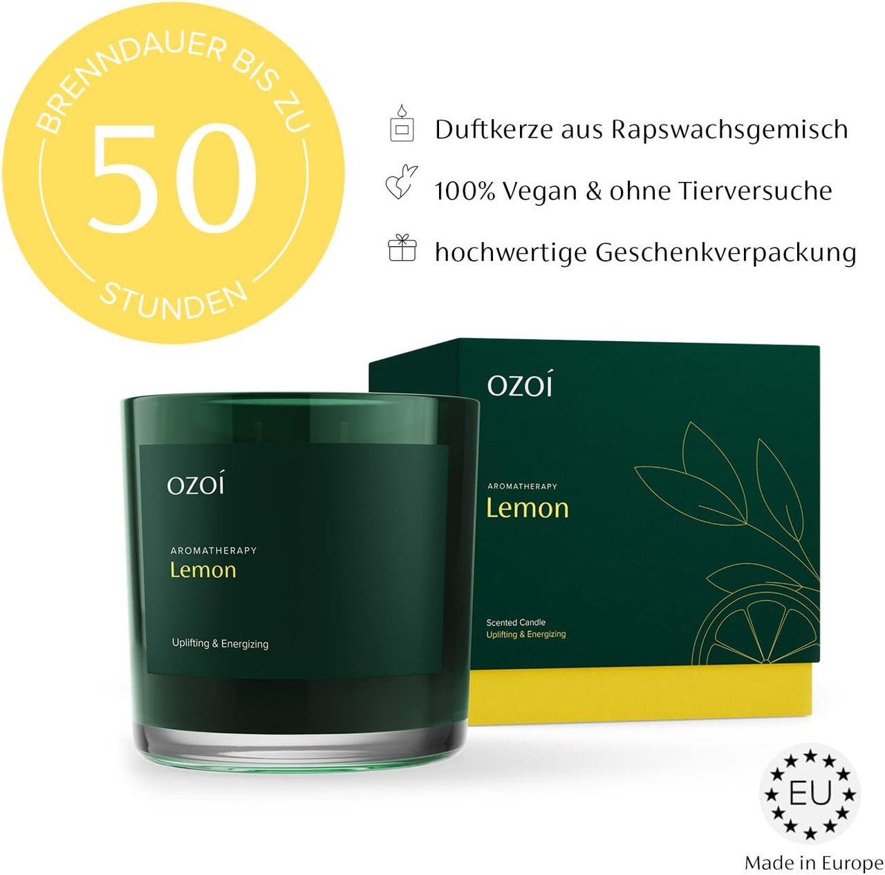 OZOI - Lemon Aromatherapie Kerze Mittel