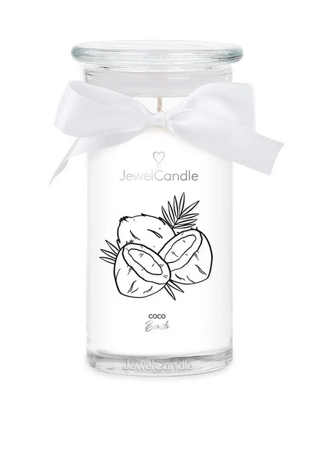 Juwelkerze Coco Bonito mit Halskette silber