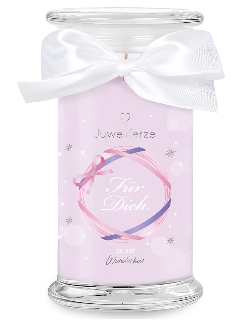 Juwelkerze "Für Dich" mit Armband silber