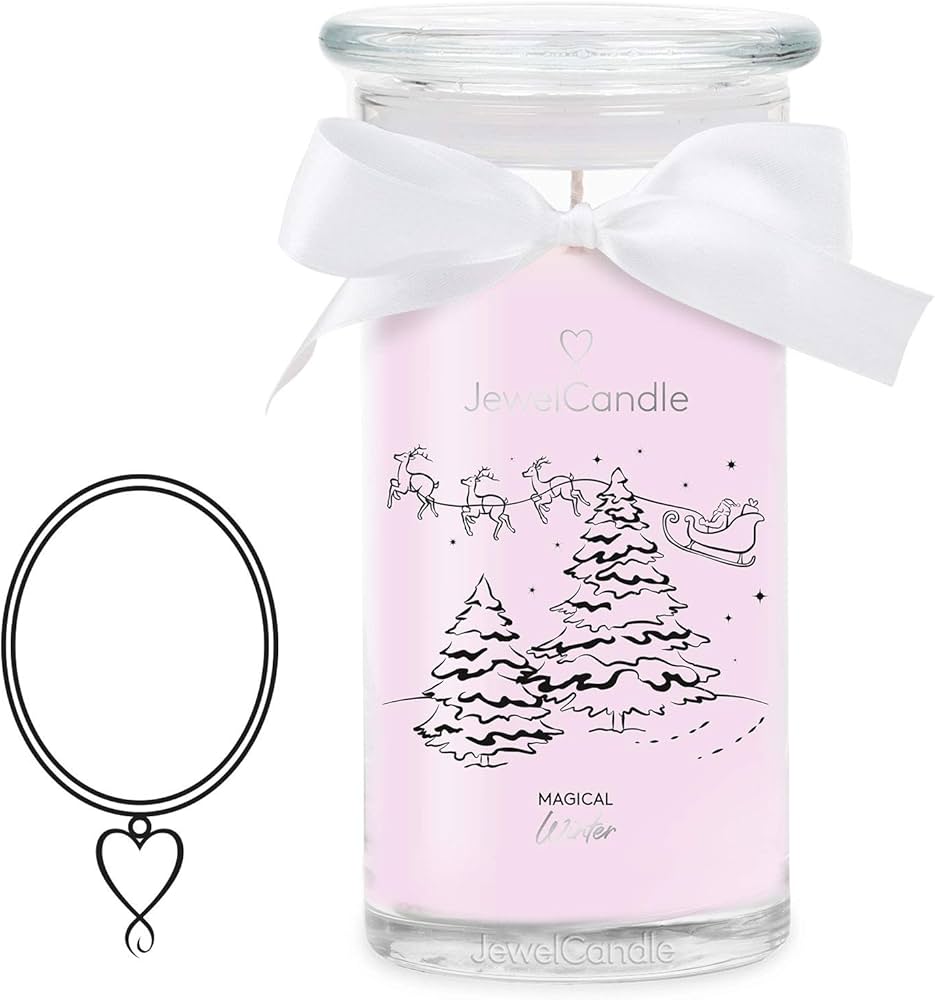Juwelkerze Magical Winter mit Ohrringe silber